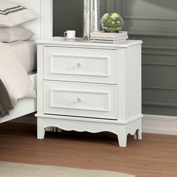 Furniture Of America Naucalpan Nightstand FM7456WH-N White Traditional - sofafair.com