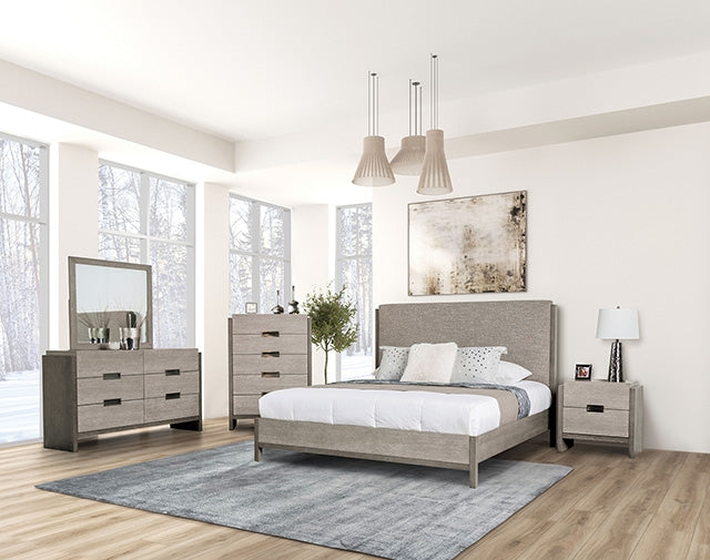 Furniture Of America Grimsby Bed FM7597GY Gray Contemporary - sofafair.com