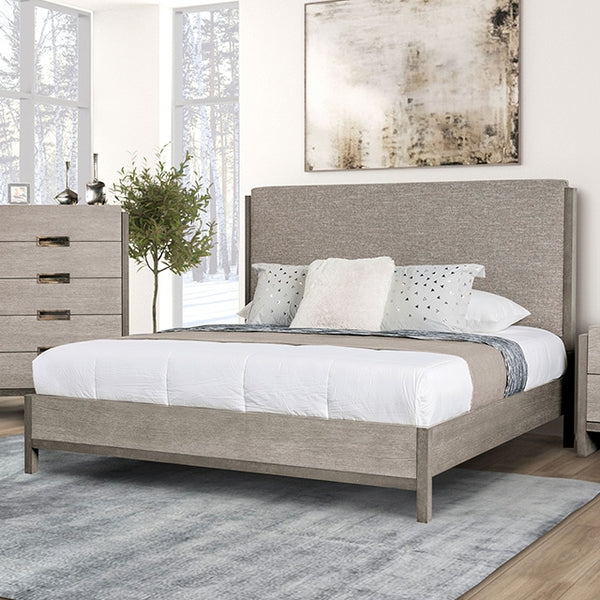 Furniture Of America Grimsby Bed FM7597GY Gray Contemporary - sofafair.com