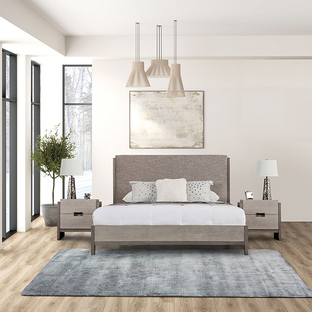 Furniture Of America Grimsby Bed FM7597GY Gray Contemporary - sofafair.com