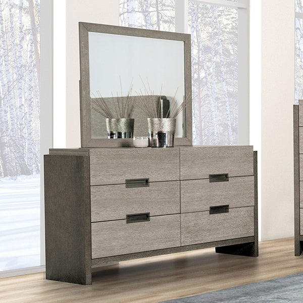 Furniture Of America Grimsby Dresser (w/ Felt Line, No Jewelry Tray) FM7597GY-D Gray Contemporary - sofafair.com