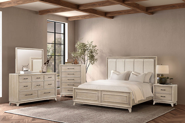 Furniture Of America Midhurst Bed FM7600AK-CONF Oak Transitional - sofafair.com