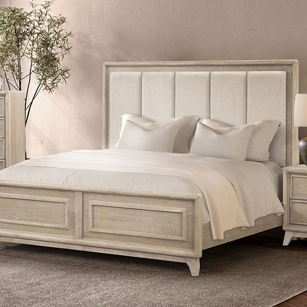 Furniture Of America Midhurst Bed FM7600AK-CONF Oak Transitional - sofafair.com