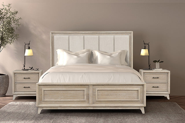 Furniture Of America Midhurst Bed FM7600AK-CONF Oak Transitional - sofafair.com