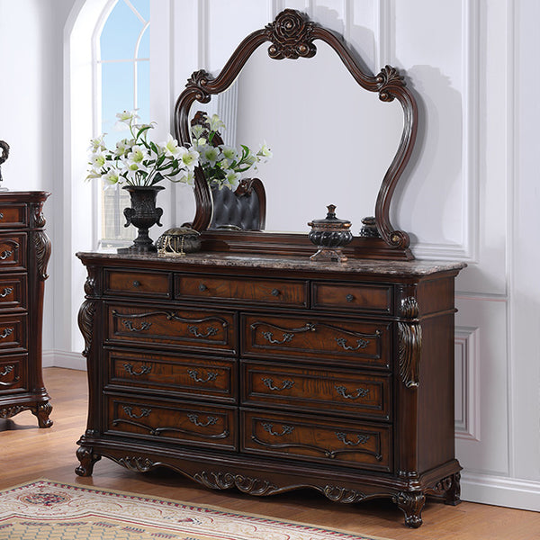 Furniture Of America Ventresca Dresser FM7635CH-D Dark Cherry Traditional - sofafair.com