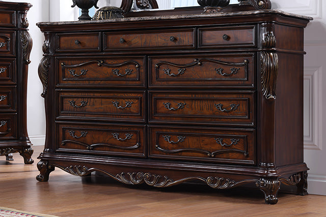 Furniture Of America Ventresca Dresser FM7635CH-D Dark Cherry Traditional - sofafair.com