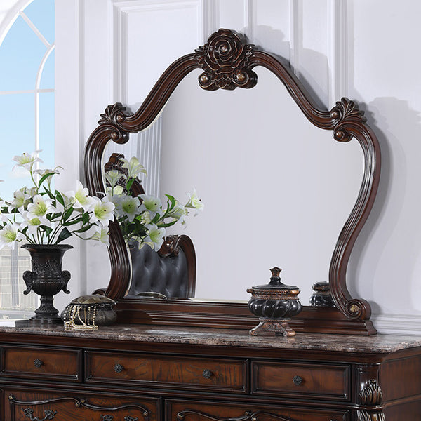 Furniture Of America Ventresca Mirror FM7635CH-M Dark Cherry Traditional - sofafair.com