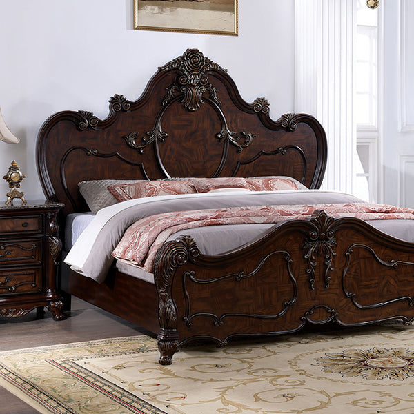 Furniture Of America Roselli Bed FM7636CH Dark Cherry Traditional - sofafair.com