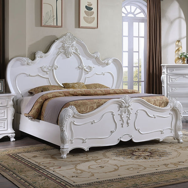 Furniture Of America Roselli Bed FM7636WH White Traditional - sofafair.com