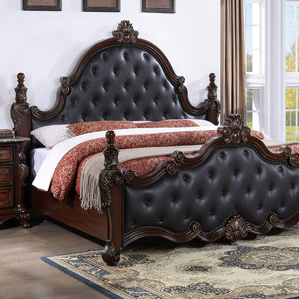 Furniture Of America Cremona Bed FM7637CH Dark Cherry Traditional - sofafair.com