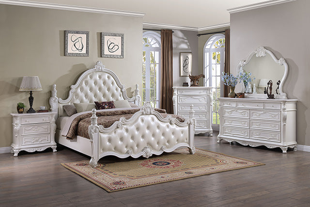 Furniture Of America Cremona Bed FM7637WH White Traditional - sofafair.com