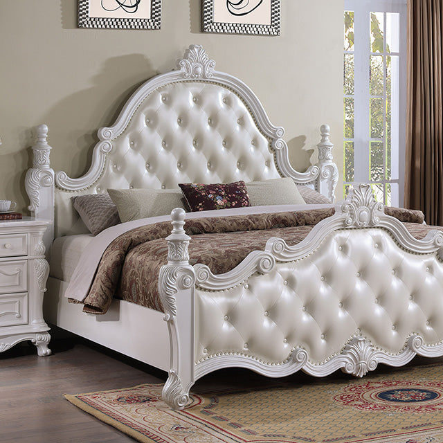 Furniture Of America Cremona Bed FM7637WH White Traditional - sofafair.com