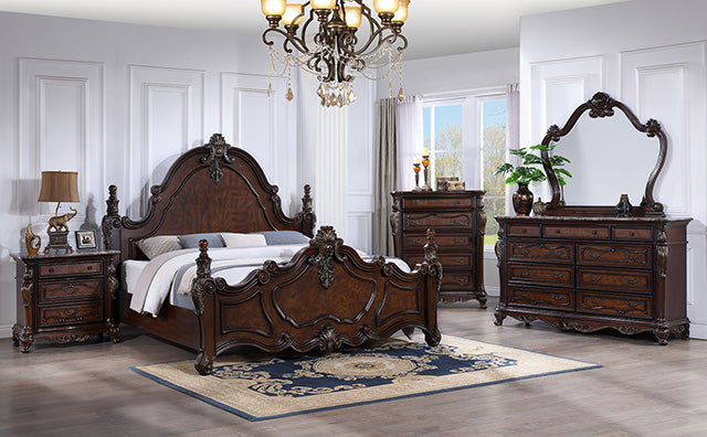 Furniture Of America Francione Bed FM7638CH Dark Cherry Traditional - sofafair.com