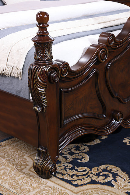 Furniture Of America Francione Bed FM7638CH Dark Cherry Traditional - sofafair.com