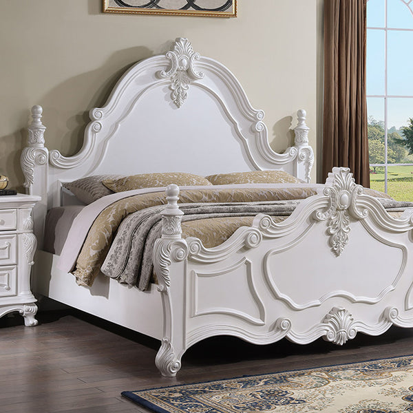 Furniture Of America Francione Bed FM7638WH White Traditional - sofafair.com