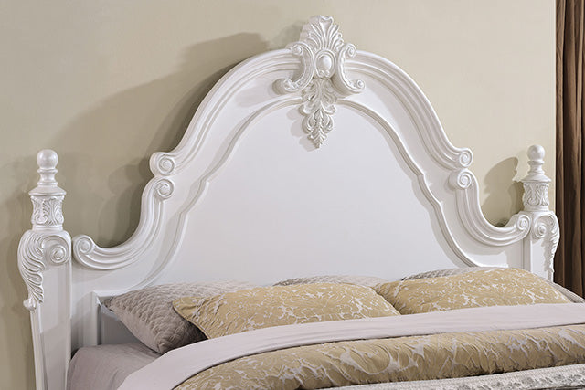 Furniture Of America Francione Bed FM7638WH White Traditional - sofafair.com