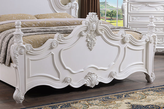 Furniture Of America Francione Bed FM7638WH White Traditional - sofafair.com