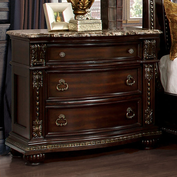 Furniture Of America Fromberg Nightstand FM7670N Brown Cherry Traditional - sofafair.com