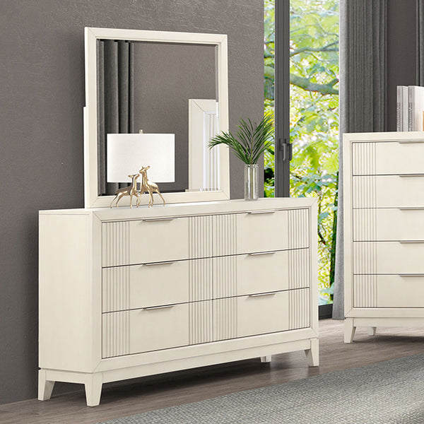 Furniture Of America Isadore Dresser FM7700WH-D Antique White Transitional - sofafair.com