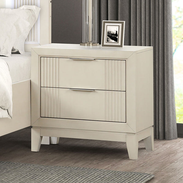 Furniture Of America Isadore Nightstand FM7700WH-N Antique White Transitional - sofafair.com