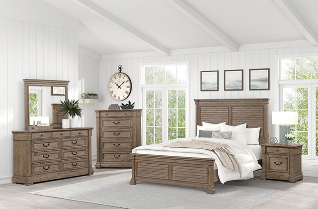 Furniture Of America Sheringham Bed FM7701BR-CONF Weathered Gray Transitional - sofafair.com