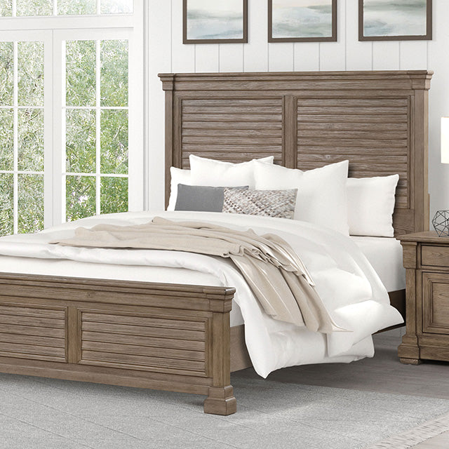 Furniture Of America Sheringham Bed FM7701BR-CONF Weathered Gray Transitional - sofafair.com