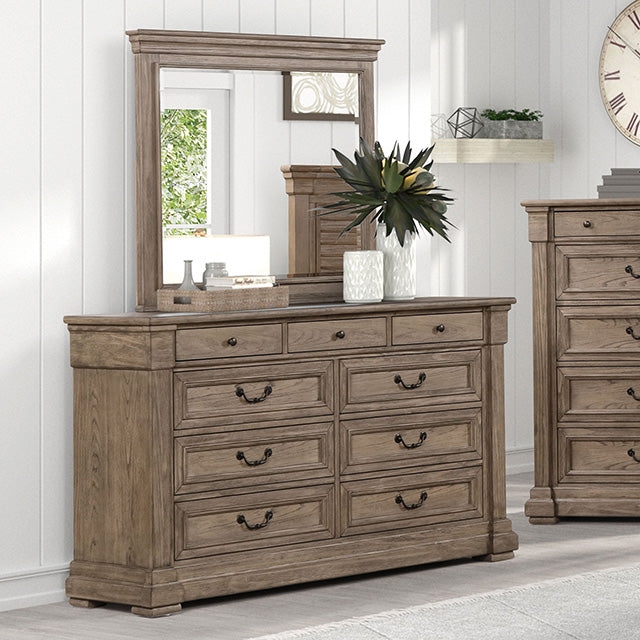 Furniture Of America Sheringham Dresser FM7701BR-D Weathered Gray Transitional - sofafair.com