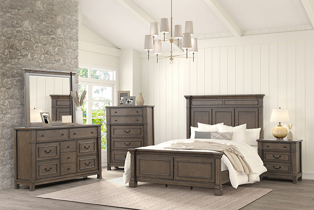 Furniture Of America Huddersfield Bed FM7702DB-CONF Dark Walnut Transitional - sofafair.com