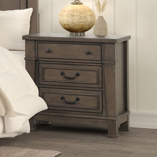 Furniture Of America Huddersfield Nightstand FM7702DB-N Dark Walnut Transitional - sofafair.com