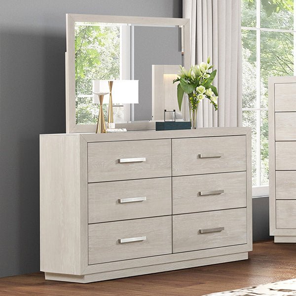 Furniture Of America Wellingborough Dresser FM7703AK-D Light Gray Transitional - sofafair.com