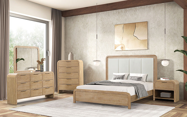 Furniture Of America Handforth Bed FM7705NT-CONF Natural Transitional - sofafair.com