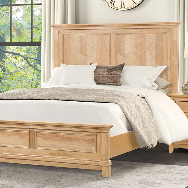 Furniture Of America McHenry Bed FM7706NT-CONF Natural Oak Farmhouse - sofafair.com