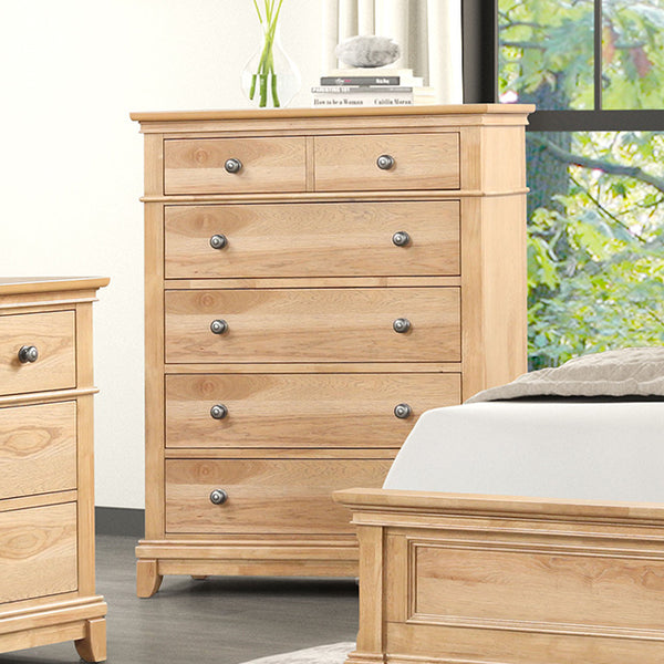 Furniture Of America McHenry Chest FM7706NT-C Natural Oak Farmhouse - sofafair.com