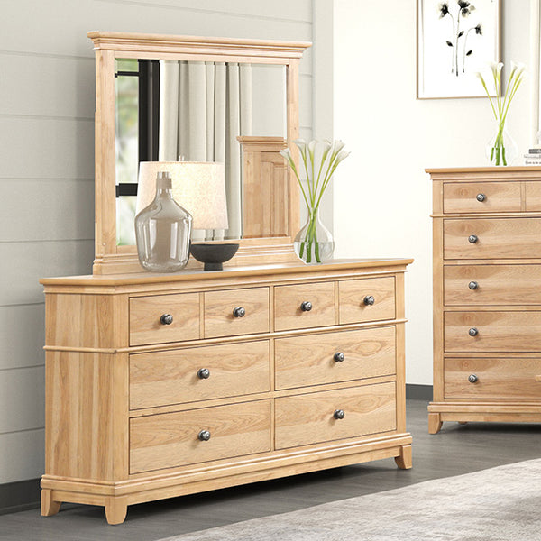 Furniture Of America McHenry Dresser FM7706NT-D Natural Oak Farmhouse - sofafair.com