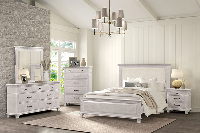 Furniture Of America Swanley Nightstand FM7707GY-N Weathered Gray Transitional - sofafair.com