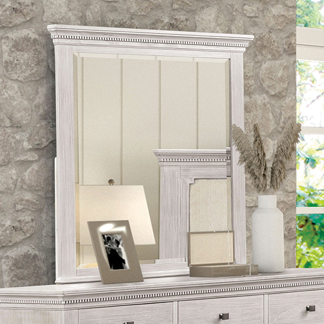 Furniture Of America Swanley Mirror FM7707GY-M Weathered Gray Transitional - sofafair.com