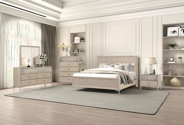 Furniture Of America Bashford Bed FM79008NT-CONF Natural Oak Modern Contemporary - sofafair.com