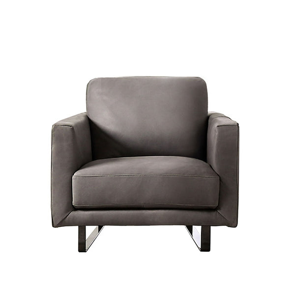 Furniture Of America Mezzanotte Chair FM90000GY-CH Gray Contemporary - sofafair.com