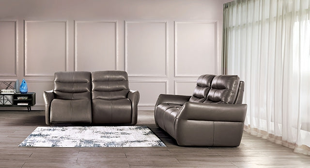 Furniture Of America Granucci Power Loveseat FM90007GY-LV-PM Gray Transitional - sofafair.com