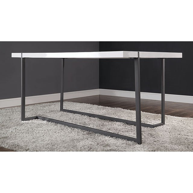 Furniture Of America Alisha 7 Pc Dining Table Set FOA3799T-7PC White/Black Contemporary - sofafair.com