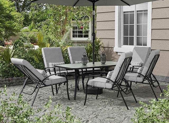 Furniture Of America Palma Patio Table GM-2022 Black/Gray Contemporary - sofafair.com