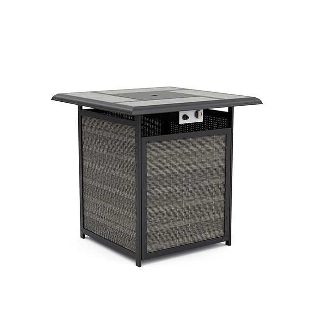 Furniture Of America Arosa Fire Pit Counter Ht. Table GM-2024 Black/Gray Contemporary - sofafair.com