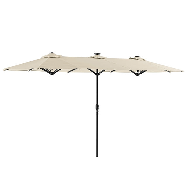 Furniture Of America Musa Rectangular Market Umbrella GM-3007CS Canvas Stone Contemporary - sofafair.com