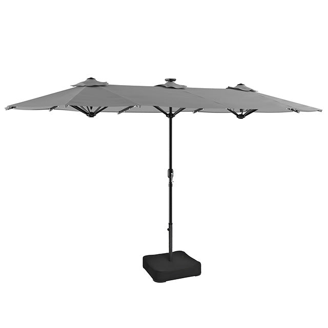 Furniture Of America Musa Rectangular Market Umbrella GM-3007GR Gray Contemporary - sofafair.com