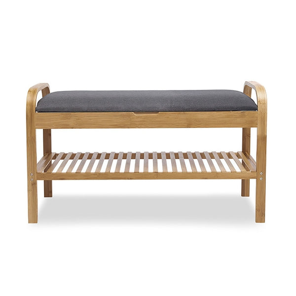 Furniture Of America Skipper Shoe Storage Bench GM-5002 Natural/Gray Contemporary - sofafair.com