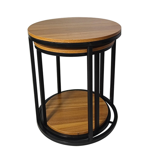 Furniture Of America Mollie Nesting Tables (2/CTN) GM-5015-2PK Natural/Black Contemporary - sofafair.com