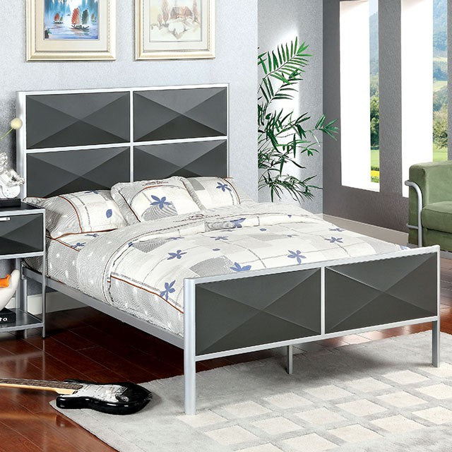 Furniture Of America Largo Full Bed CM7163F Silver/Gray Contemporary - sofafair.com