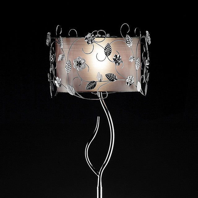 Furniture Of America Elva Floor Lamp L95121F Silver/Chrome Glam - sofafair.com