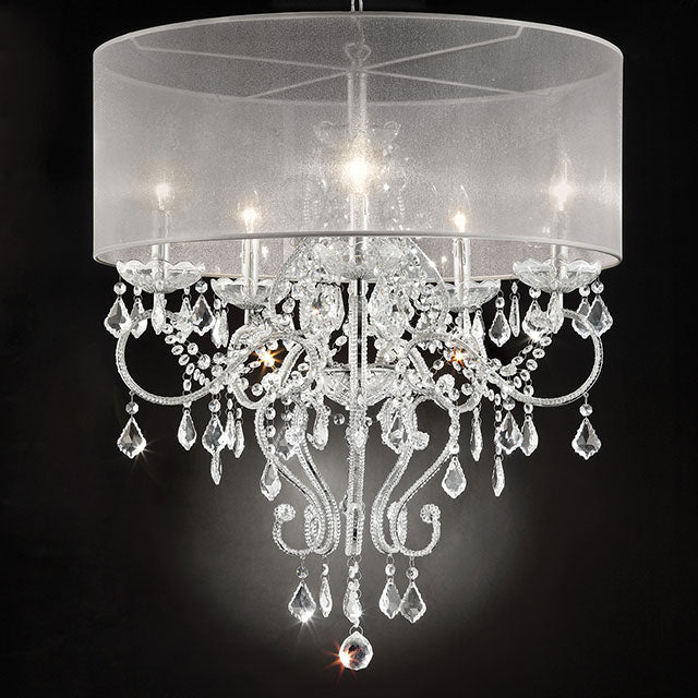 Furniture Of America Rigel Ceiling Lamp L9720H Silver Glam - sofafair.com