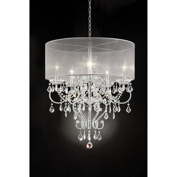 Furniture Of America Rigel Ceiling Lamp L9720H Silver Glam - sofafair.com